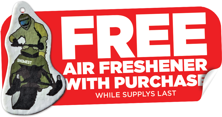 Free Air Freshener with Purchase sticker