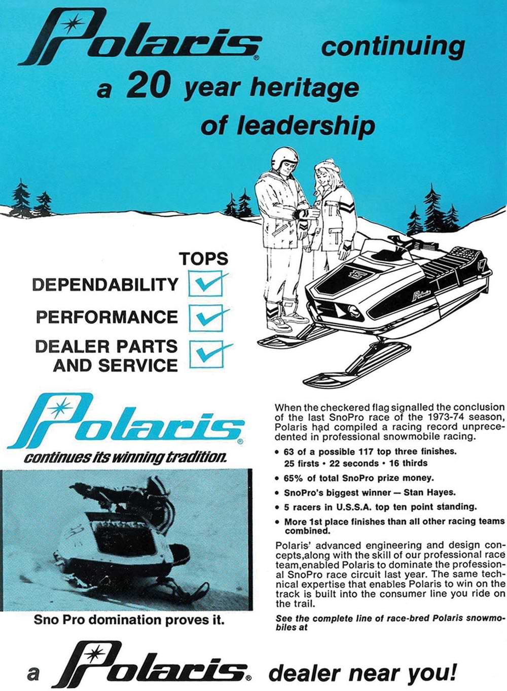 Polaris advertisement from the 70s