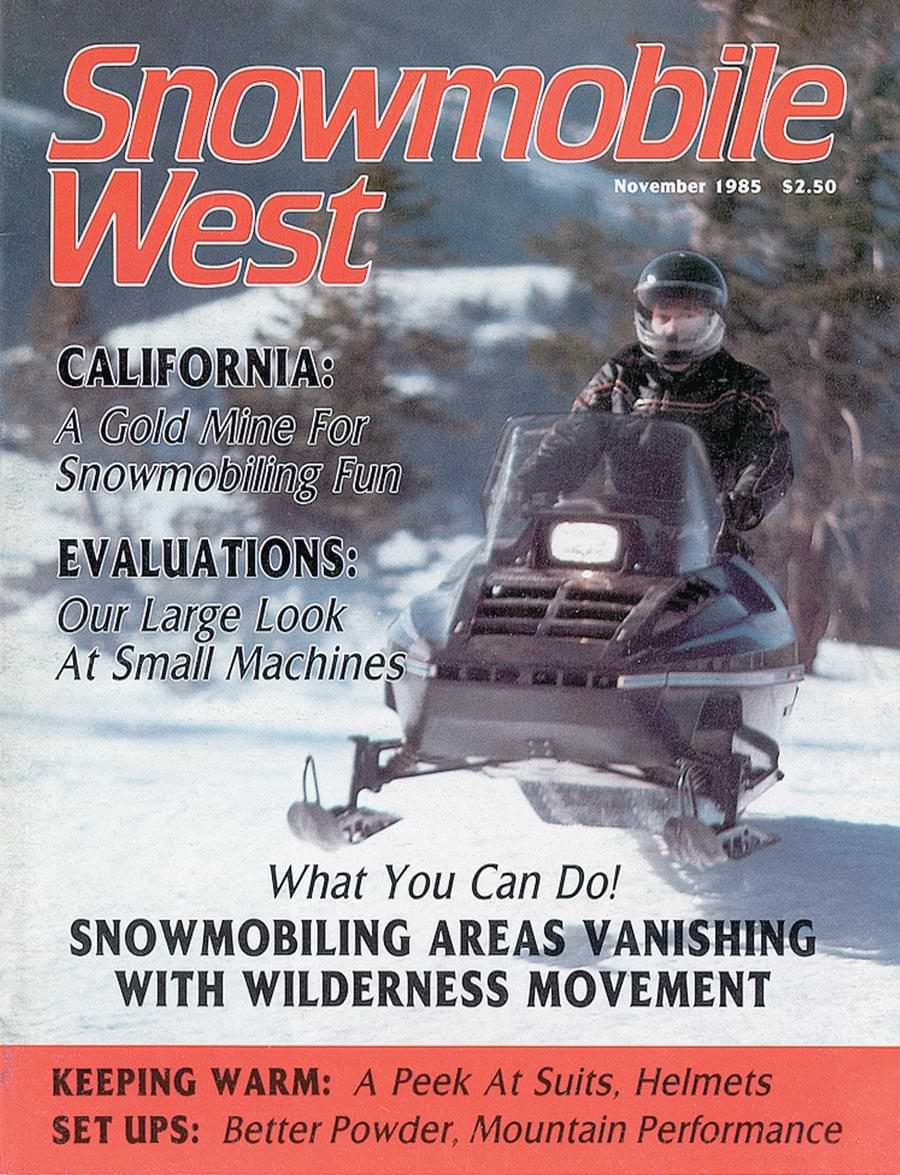Snowmobile West November 1985 issue cover