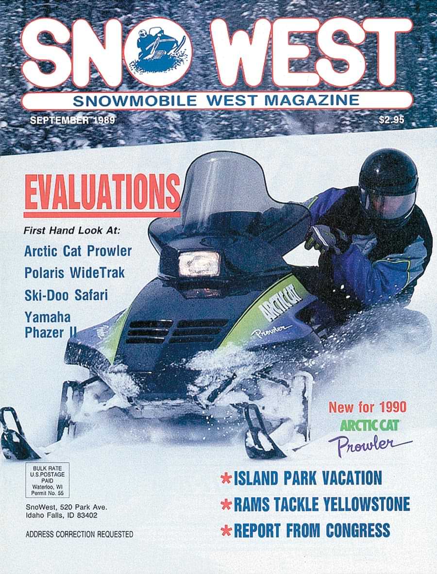 Snowmobile West September 1989 issue cover
